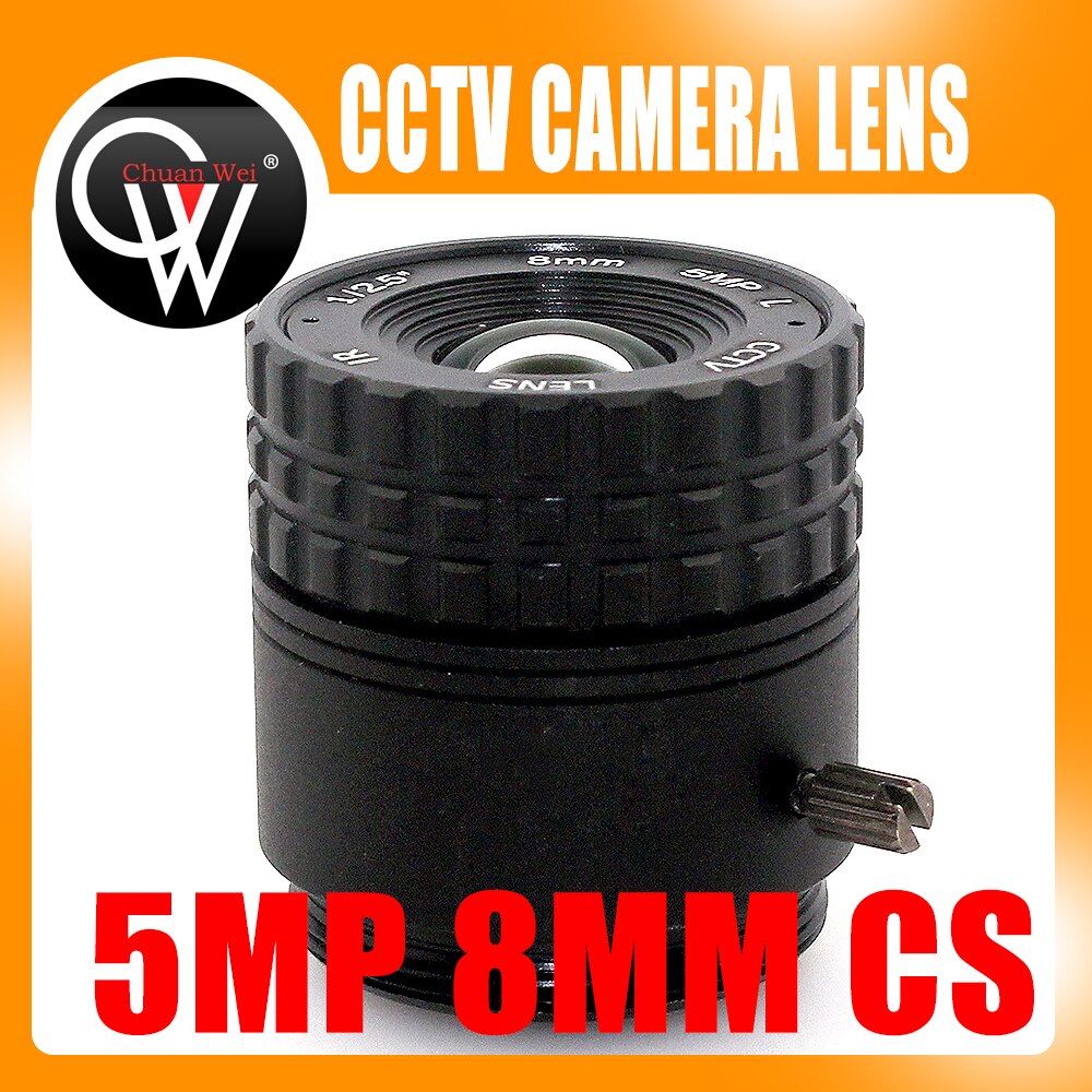5MP 8mm cctv Lens CS Mount HD 1/2.5 CCTV Camera lens for Day/night CCD/CMOS Security CCTV HD IP Camera