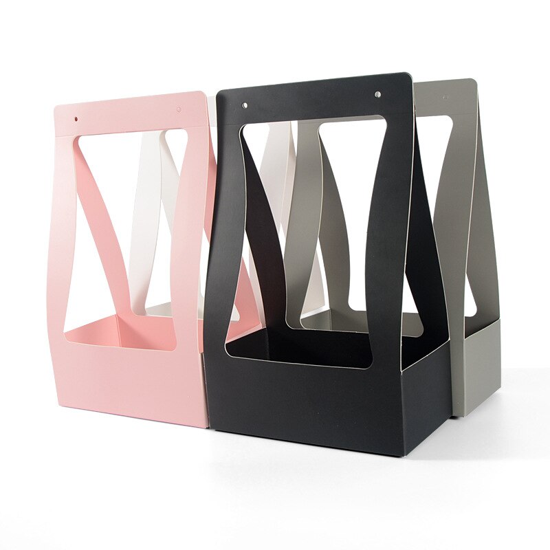 Vattentät papper blomlåda alla hjärtans dag påsar med handtag födelsedag box förpackning julfest leveranser