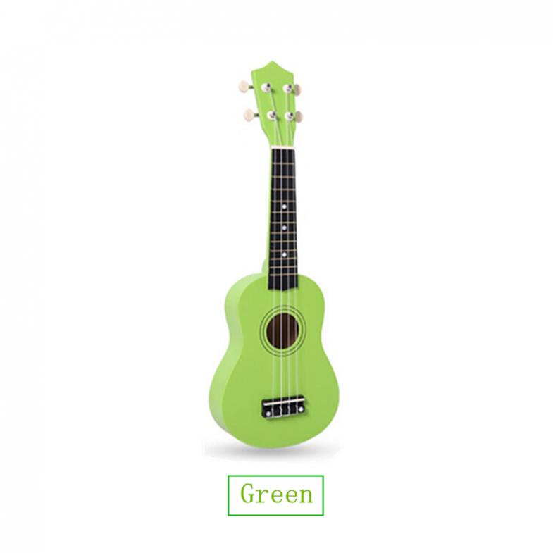 Soprano – Instrument de musique à 4 cordes en tilleul, 21 pouces, couleur Pure, pour débutants/spectacles: green