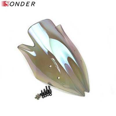 Pare-brise noir pour moto Kawasaki Z1000, Double bulle, NINJA z1000 07 08 09, 2007 Z 1000 z 1000: Clear iruidium