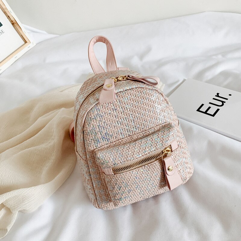 Kinderen Rugzak Geruite Vrouwen Tas Rugzak Een-Handed Bag Baby Leisure Reistas Kid 'S Meisjes Leuke school Boekentas: Light pink