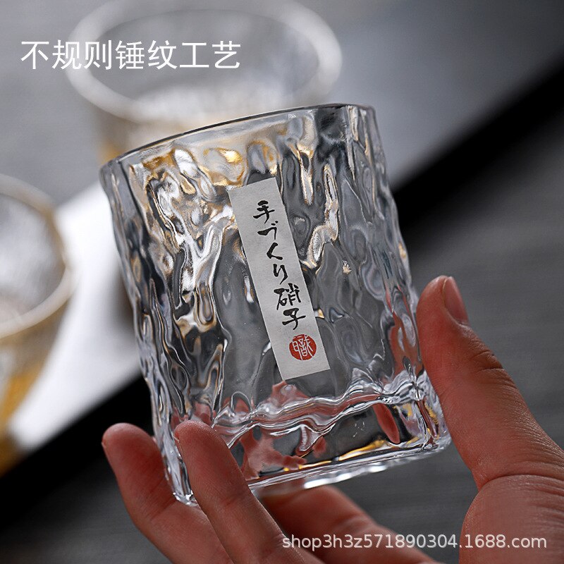 Hand-made Japanese Hammered Foreign Wine Glass Whiskey Glass Home Beer Glass Crystal Glass Cup Drinkware Bar Beer Mugs