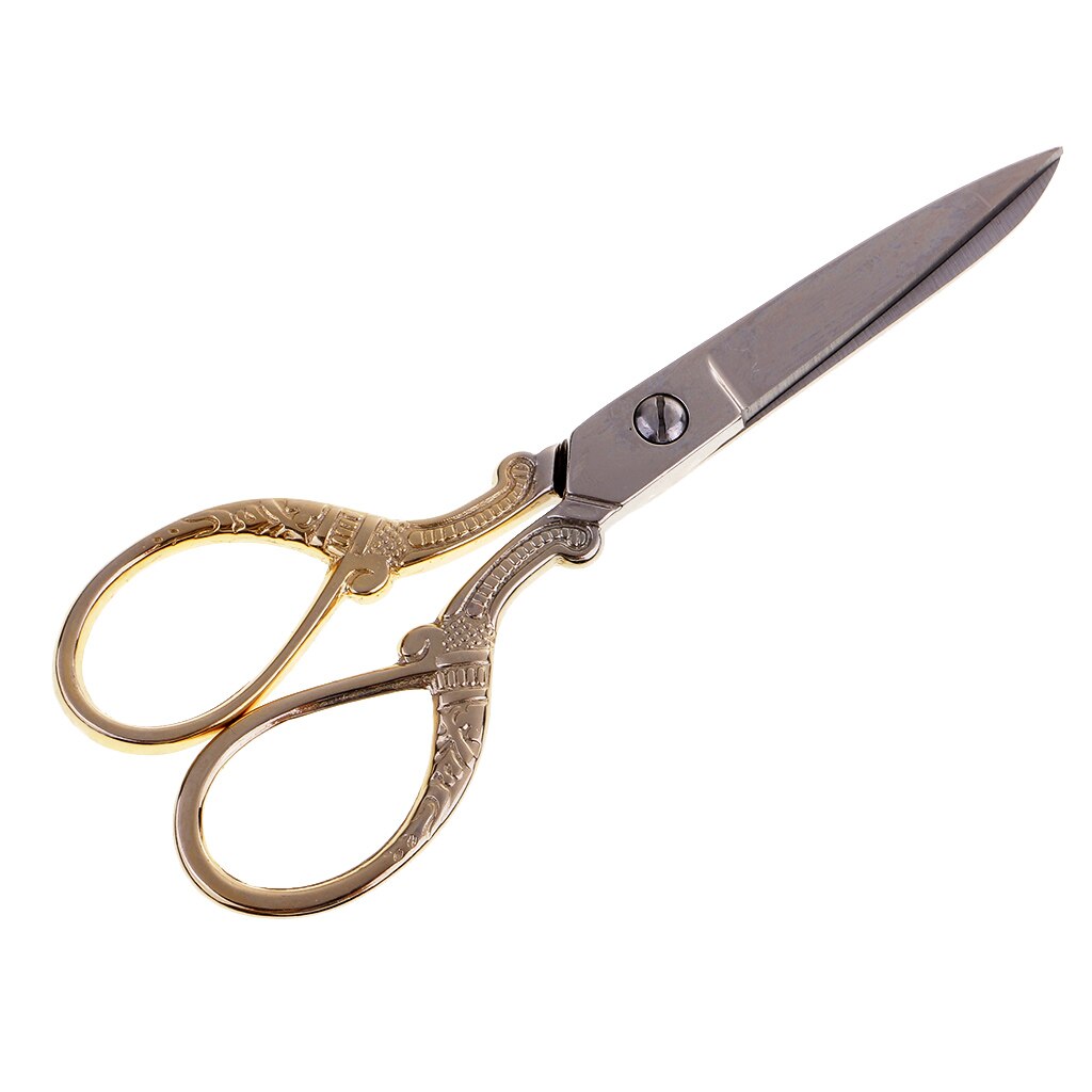 Stainless Steel Tailor Sewing Scissors Shears DIY Tools gold