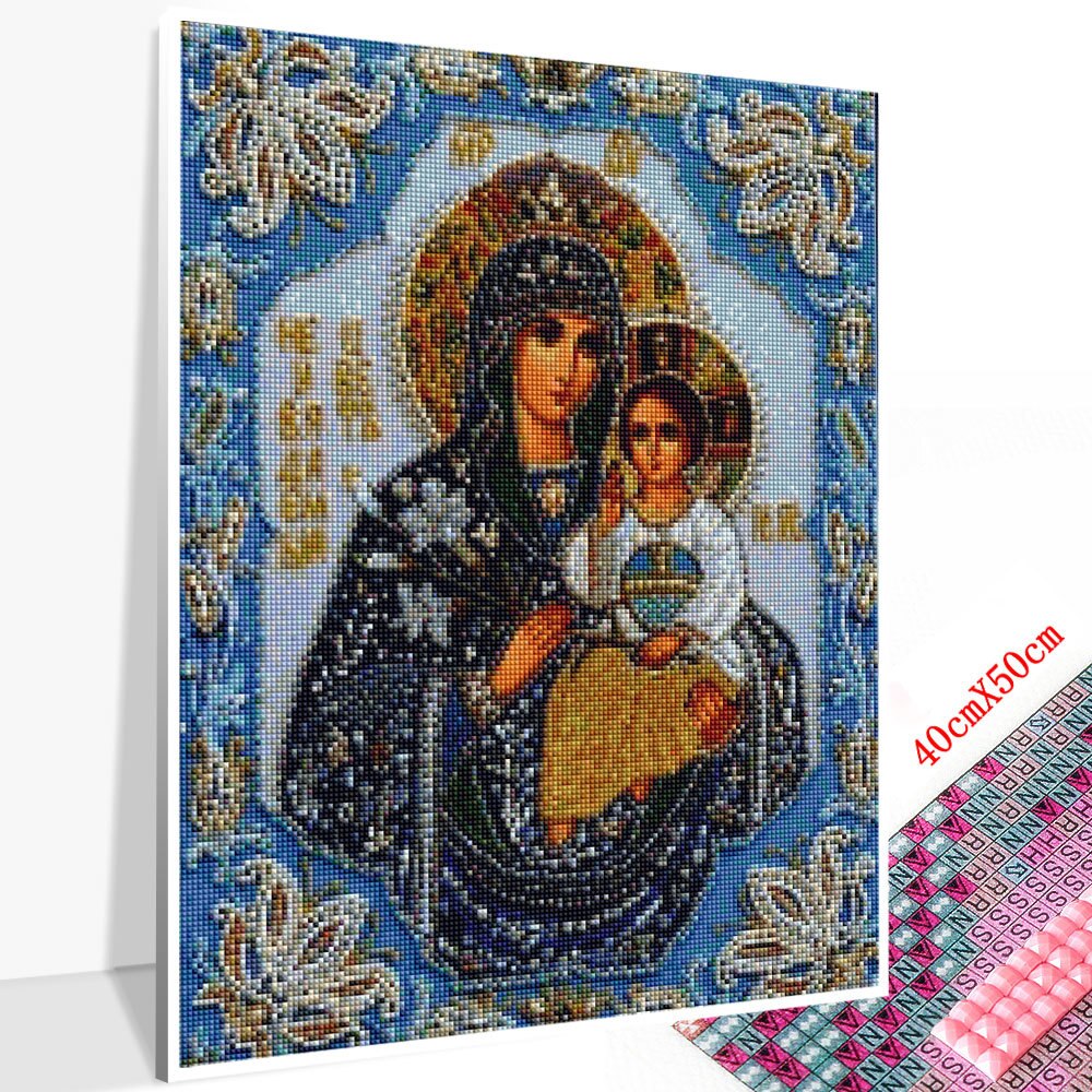 Huacan 5D diamant mosaïque broderie Religion plein carré diamant peinture strass icônes décor à la maison loisirs et artisanat