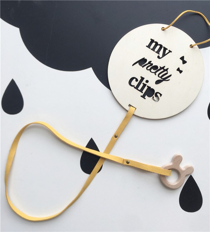 Scandinavische Stijl Houten Baby Bed Opknoping Decoratie Ambachten Muur Opknoping Hanger Ornament Baby Haarspeld Organizer Fotografie Props: 6