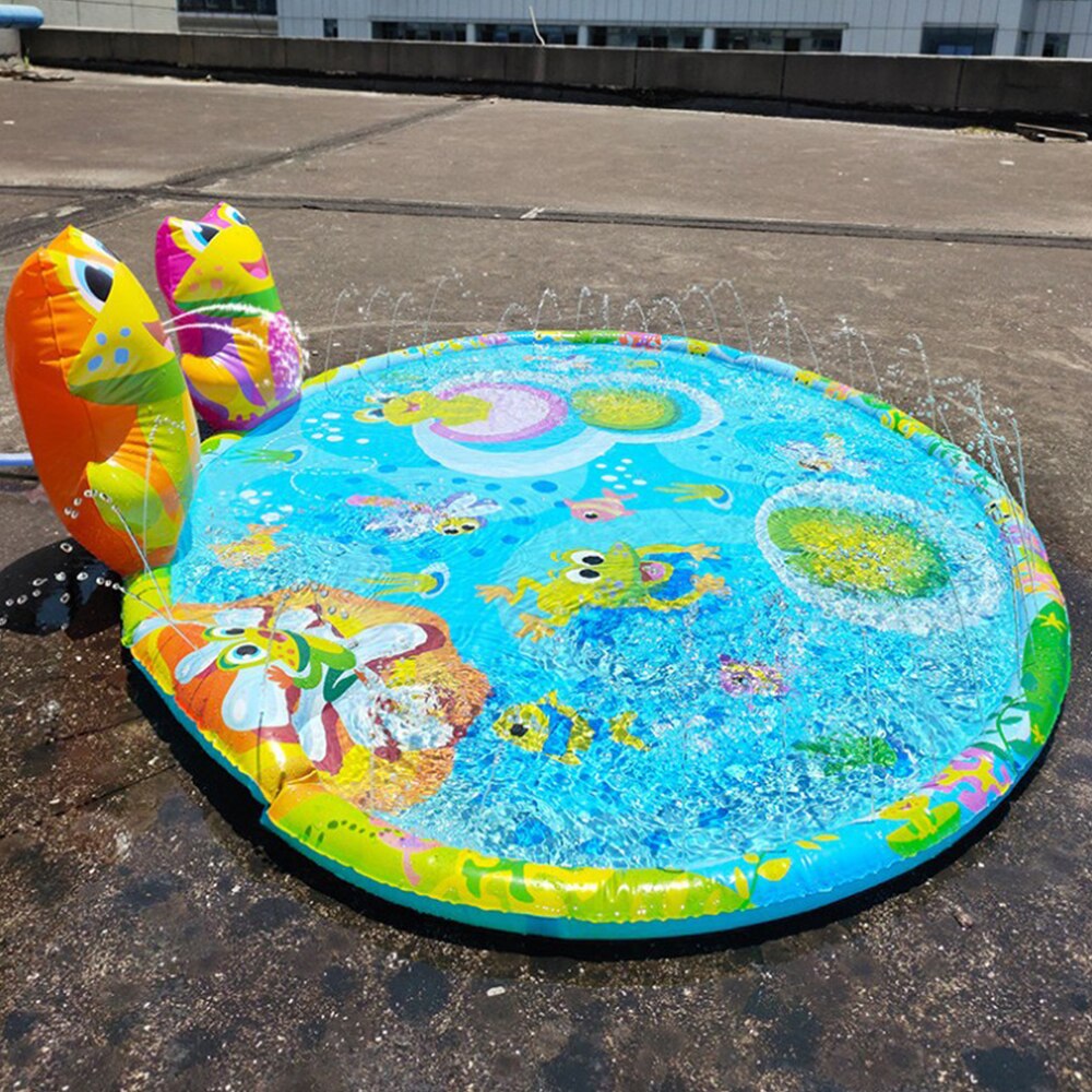 Mooie 3D Seahorse Vorm Waternevel Mat Voor Kinderen Games Water Speelgoed Outdoor Water Ring Mat Tuin Speelgoed