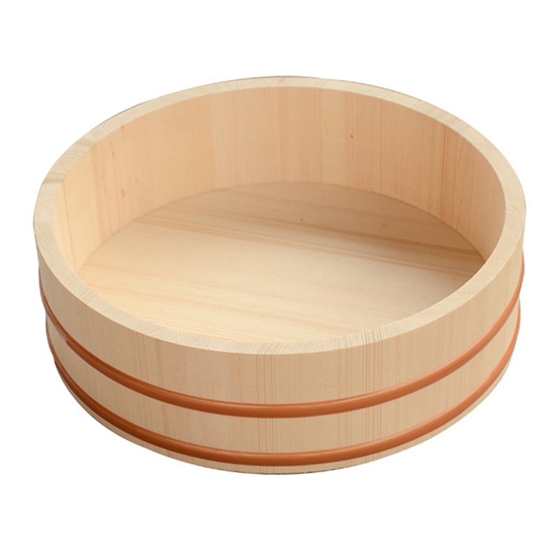 Seau en bois japonais de riz Sushi, seau de mélange de riz coréen, seau de récipient Simple pour la cuisine maison Restaurant