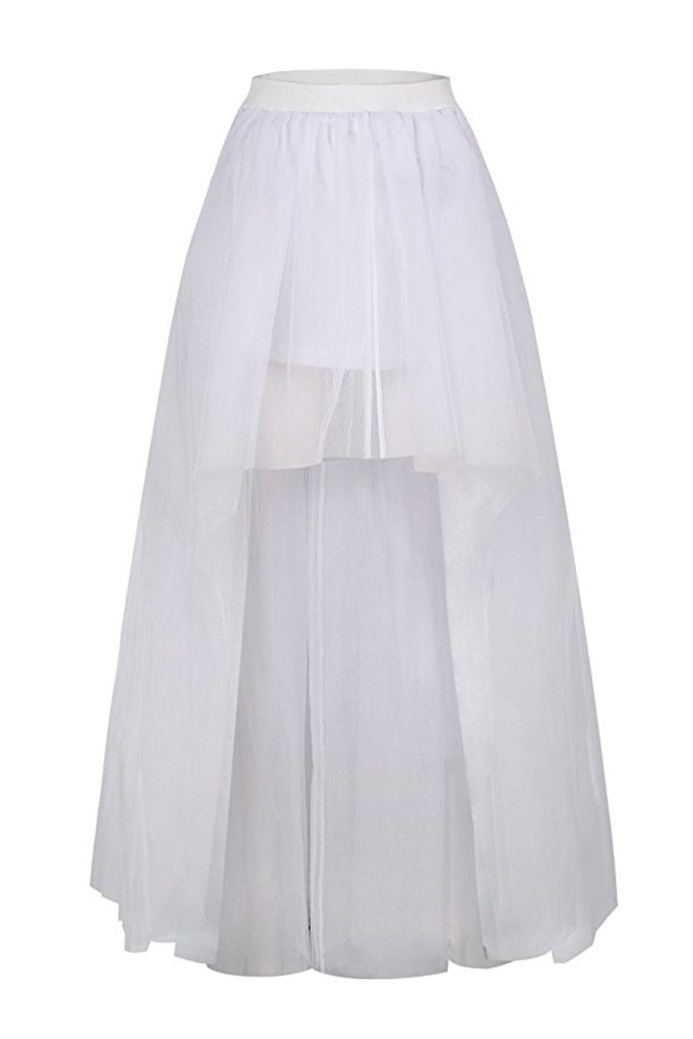 Black Tulle Long Petticoat Rockabilly 3 Layers High Low Woman Tutu Skirt Underskirt Slips Wedding Accessories