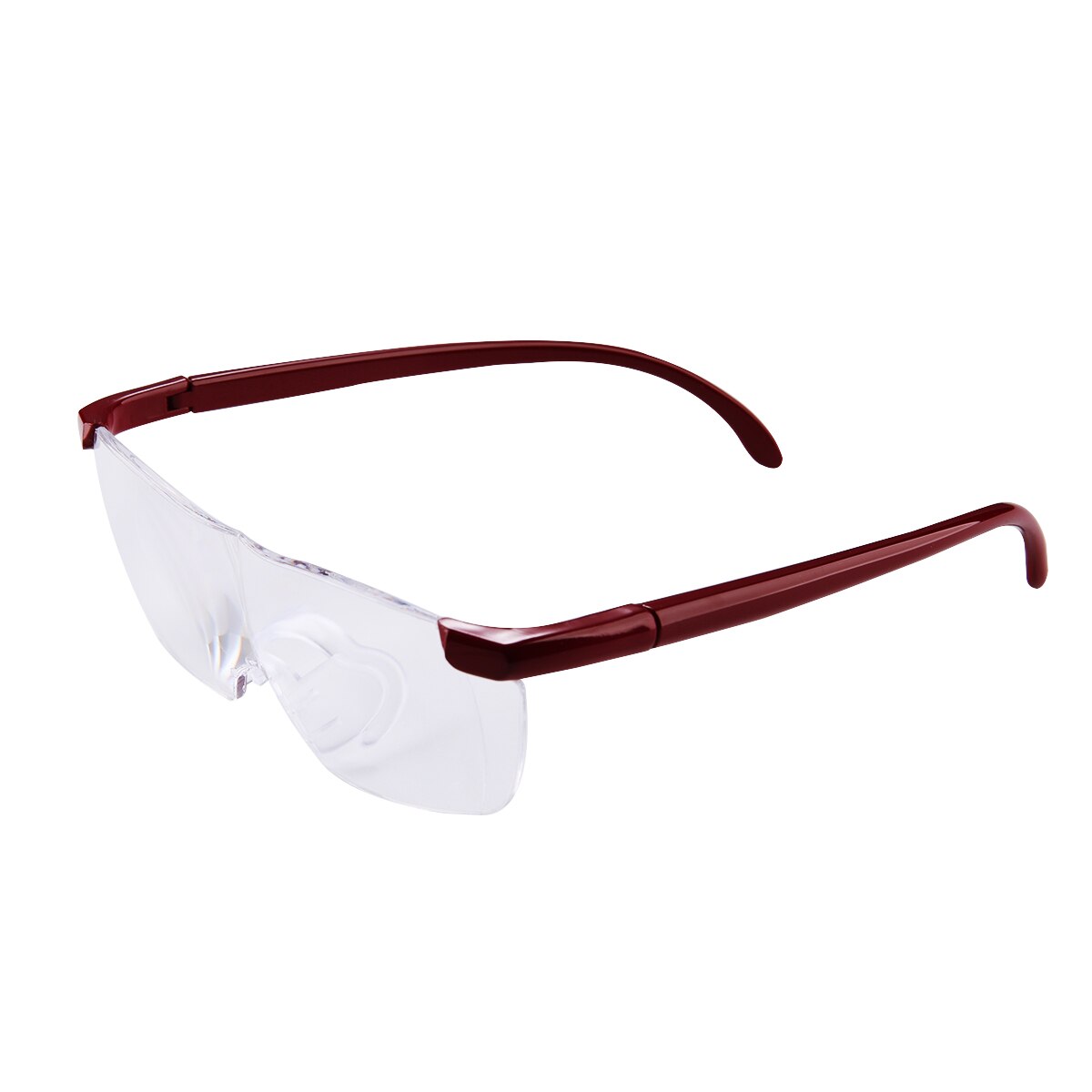 Iboode forstørrelsesglas 1.6 gange forstørrelsesglas 250- graders presbyopisk briller forstørrelsesglas briller bærbare forældre: Rød