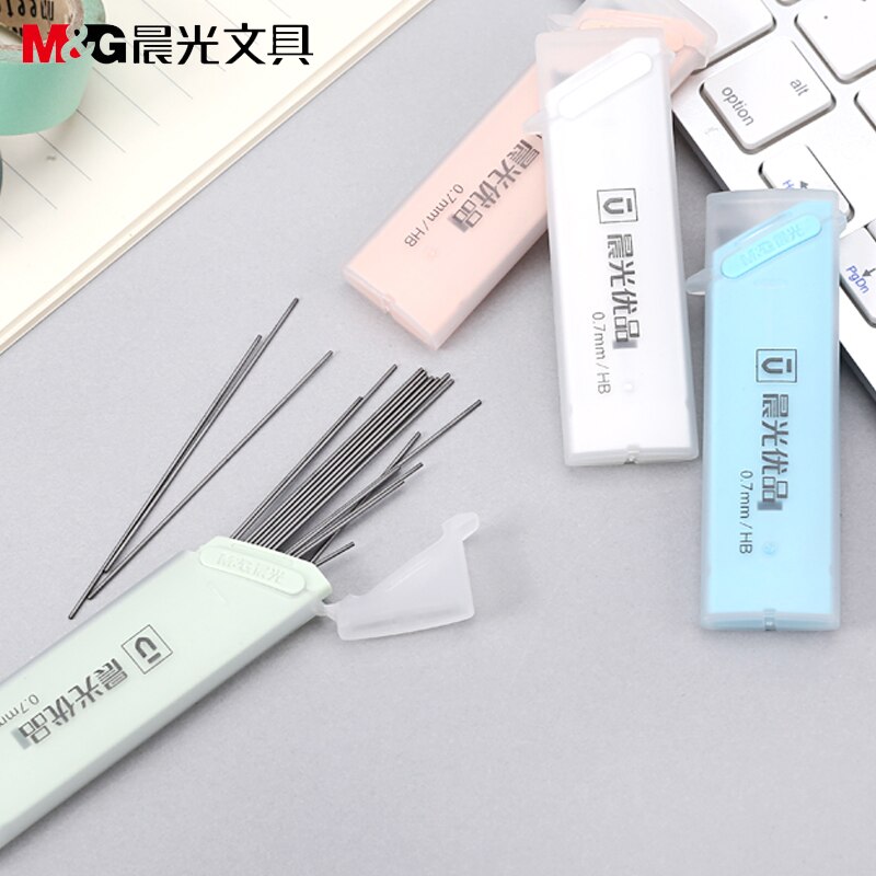 Mekaniske blyantledere  hb 0.5mm 0.7mm lengde : 60mm 20 stk / sett 4 sett / mye plastboks pakke skrivepapir påfyll