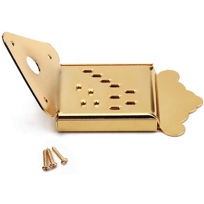1Pcs Golden Mandoline Staartstuk Brug Met Montage Schroef Voor Gitaar Mandoline Pak Voor Mandoline 8/10/12 Loop-end Strings 3-6 Str