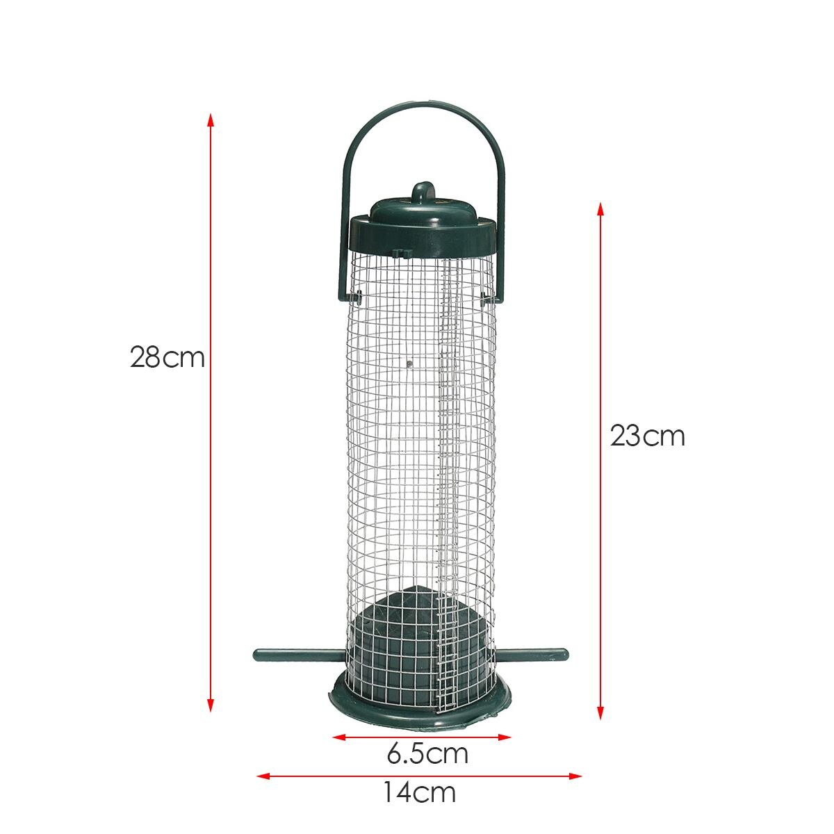 Bird Feeder Iron Wire Style Outdoor Pet Bird Seeds Food Feeder Garden Snacks Bucket Holder Bird Feeding Station