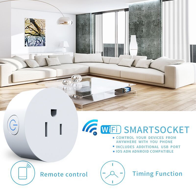 WIFI Smart Plug Switch U.S. Socket With Power Wireless Smart Home Power Socke Function Accurate Display Of Power Consumpt