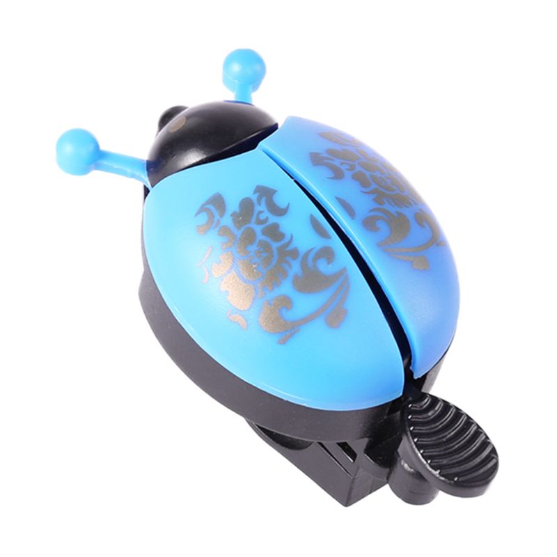 Fietsbel van aluminiumlegering, cartoon kever, lieveheersbeestje, bel voor kinderen, fietshoorn: Blauw