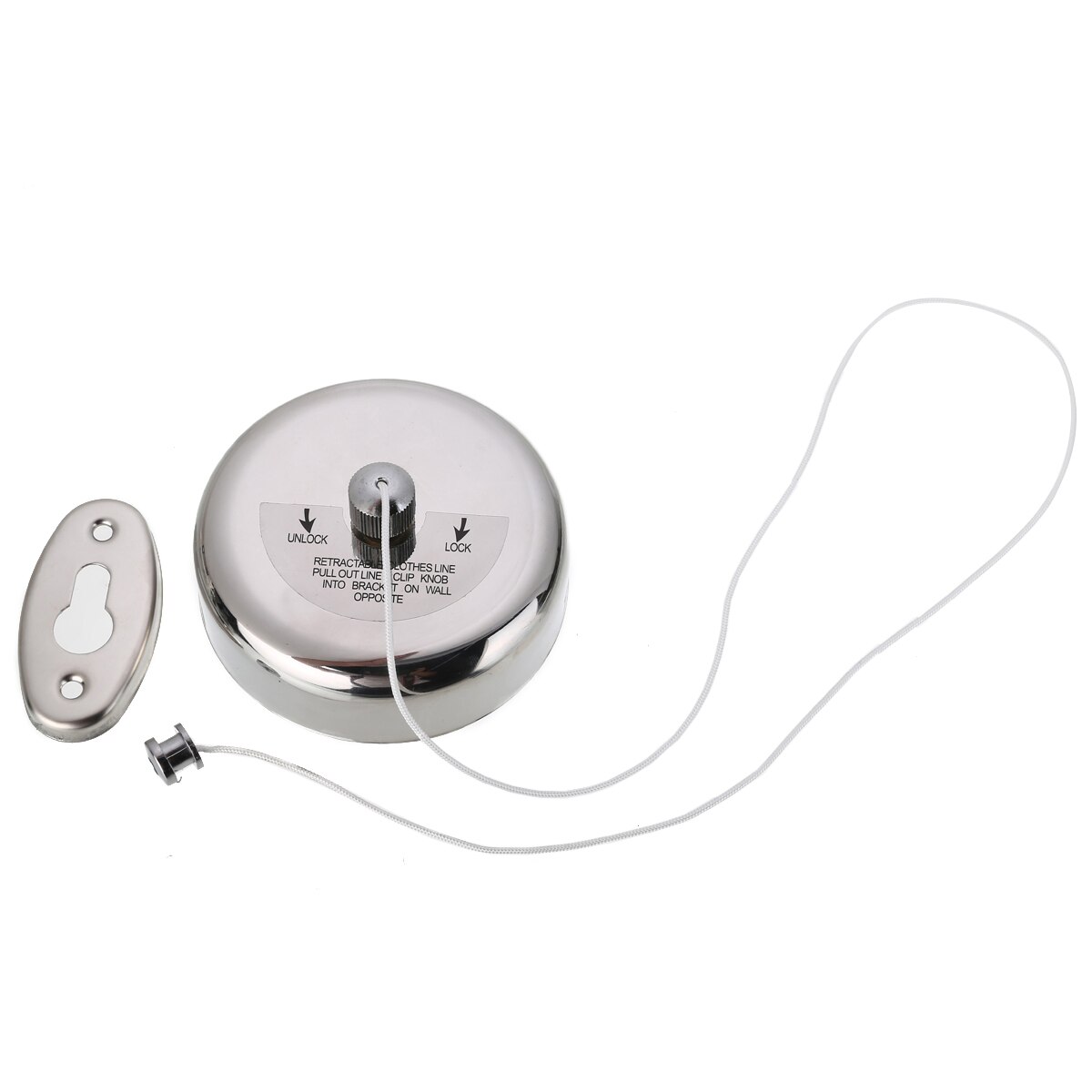 2.5M Retractable Stainless Steel Clothes Line Wall Mounted Laundry Clothesline Dryer Hanger Indoor Clothes Rope Drying Rack