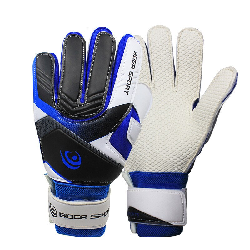 Adult/Children Finger Protection Thicken Latex Soccer Football Goalie Gloves Goal Keeper Gloves: L7