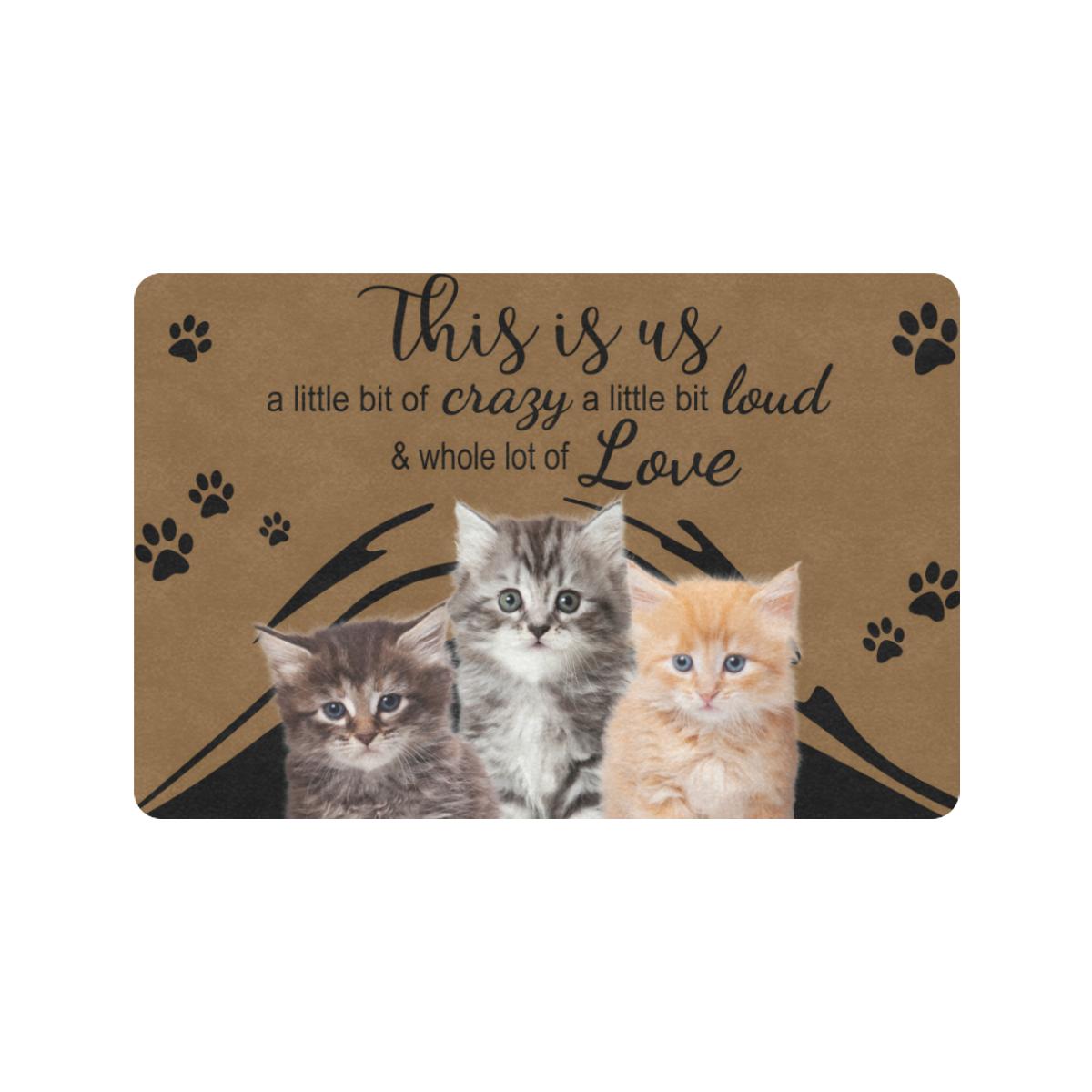 CLOOCL The Humans Just Live Here Wius Siberian Husky Doormat Decor Non-Slip Doormat Absorbent Carpet Bedroom Porch Welcome Mat: Doormat 17