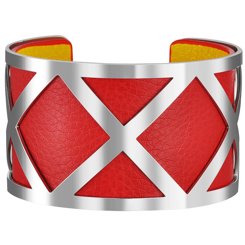 Brazalete de botón magnético intercambiable para mujer, pulsera de cuero de PU, pulseras de joyería india de Georgettes, brazaletes de amor para mujer: 4CM-D