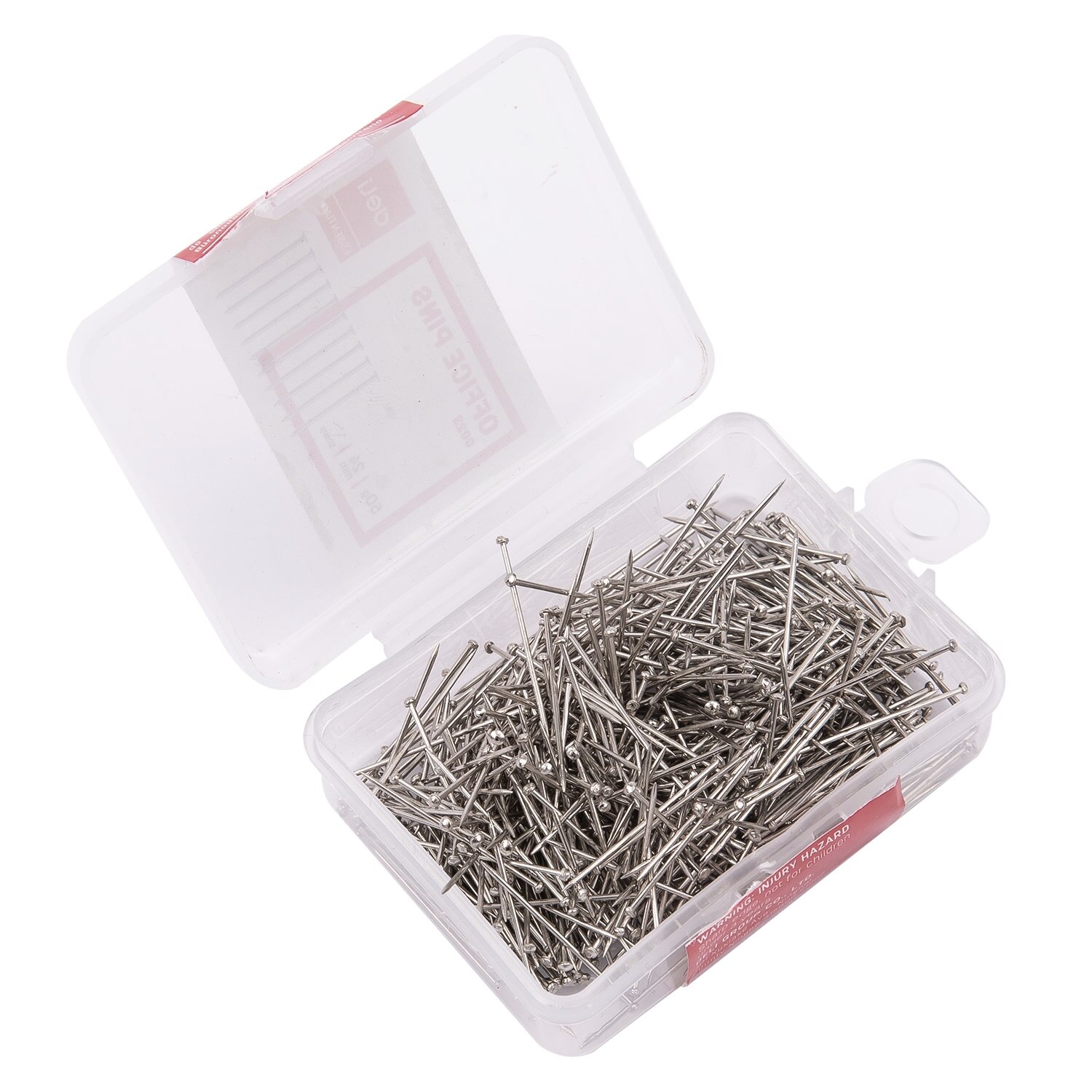 DELI E0023 Silver Office Pins 50Pcs/Box Binding Tools Stationery School Office Metal Straight Pins