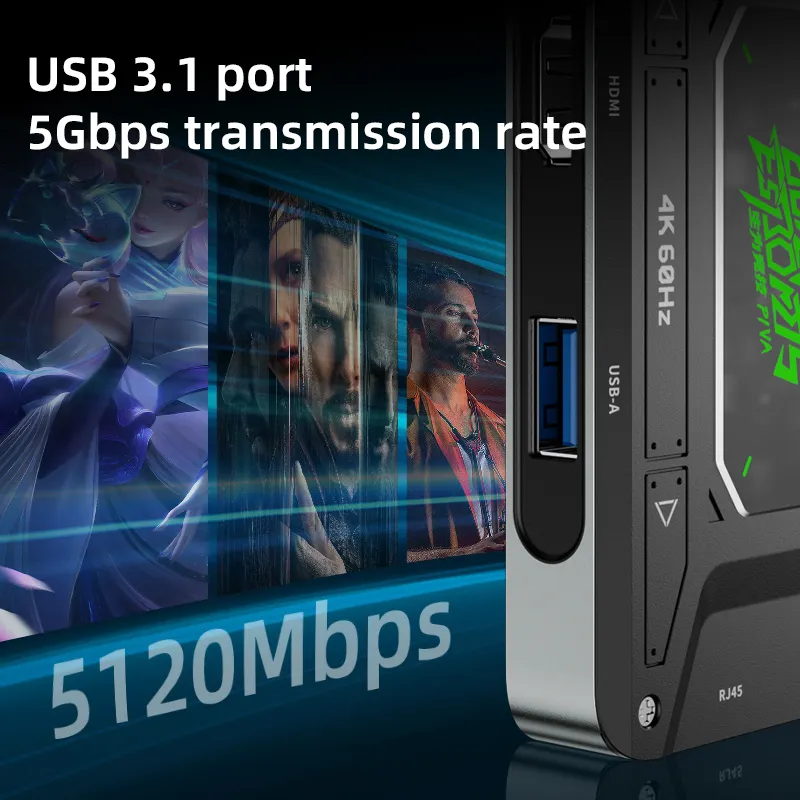 Piva Universal 70cm Cable 7 in 1 3.5mm 32Bit/384Khz Audio Adapter Type-C to USB Hub Type C 5Gpbs Docking Station 1000M Rj45 Lan