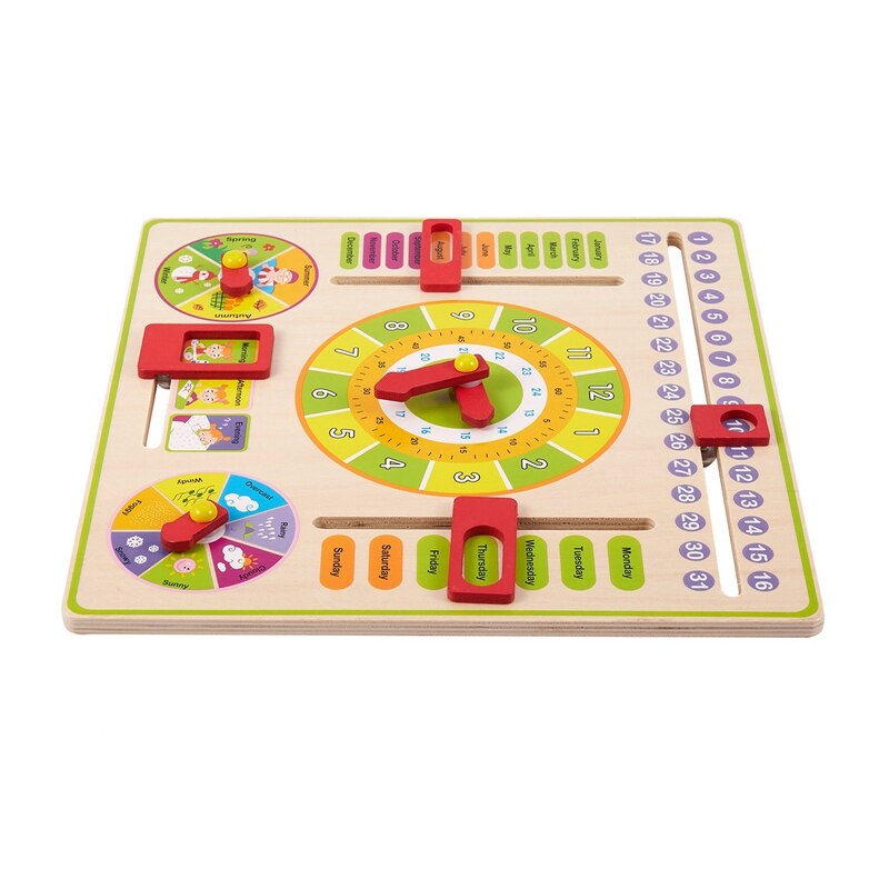 Baby Holz Spielzeug freundlicher Lernen Entwicklungs Multifunktions Klappe Abakus Holz Uhr freundlicher ligence Pädagogisches Spielzeug