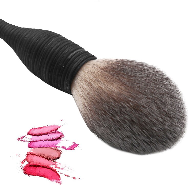Professionel flad gedeuld rattan makeup børste kosmetisk blush pudder foundation make up skønhedsbørster