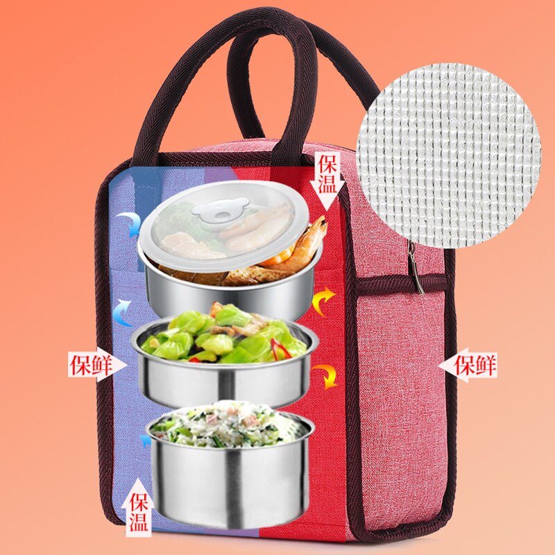 6L Thermal Insulated Bags For Women Kids Tote Picnic Cooler Lunch Bag Cooler Bento Lunch Box Tote Bags