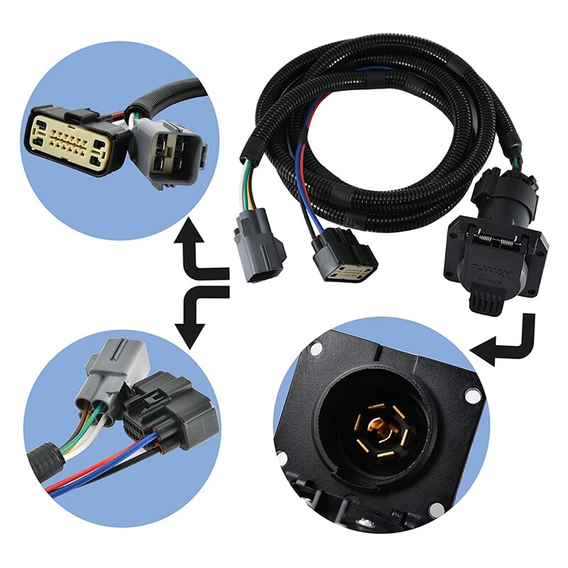 56070 7-Voet Voertuig-Side Truck Bed 7Pin Trailer Kabelboom Extension Voor Chevrolet Dodge Ford Gmc Nissan ram Toyota