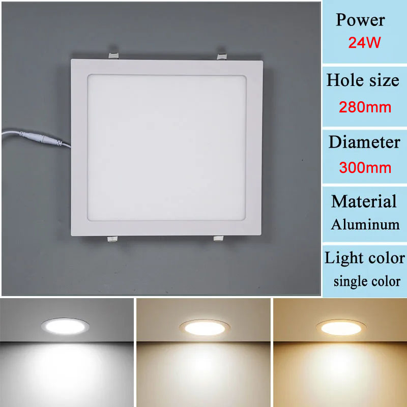 Panel de luz LED integrado NEARCAM, luz de techo oculta 3W6W12W15W18W, luz descendente para el hogar, luz plana, luz de techo comercial: Verde militar / 1 W