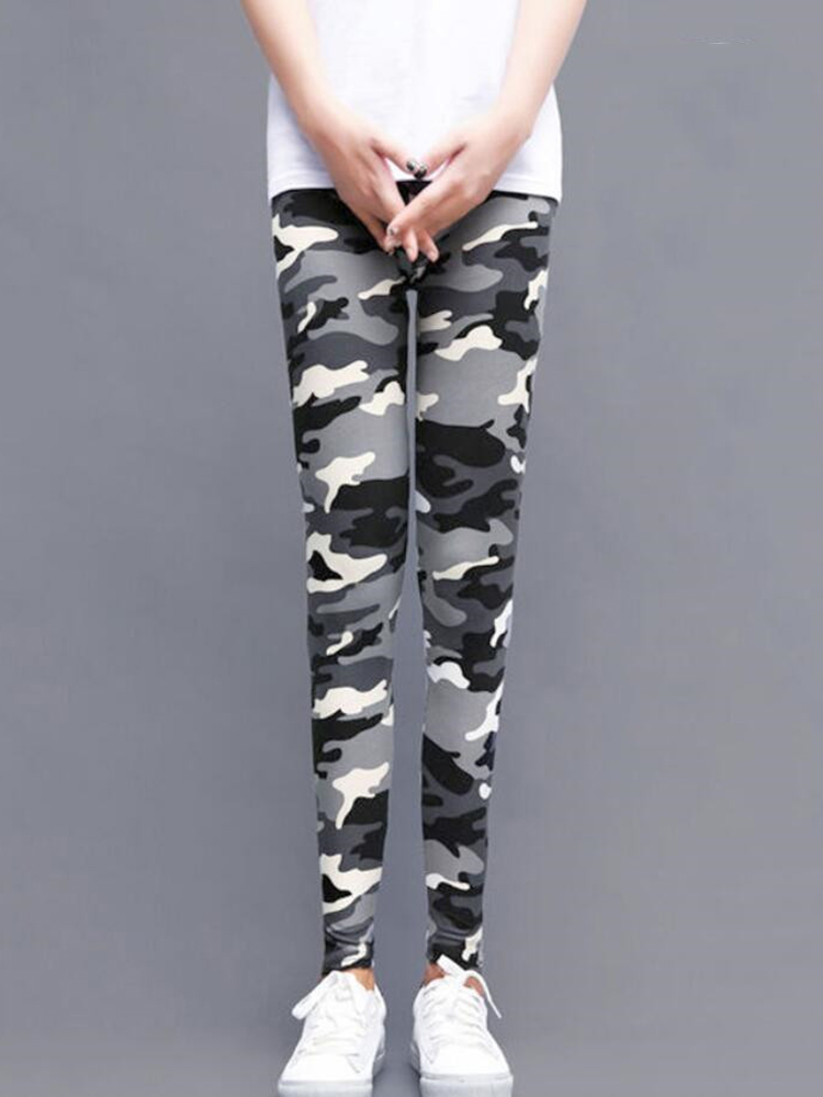 Leggings de camuflaje a la para mujer, pantalones de realce con estampado Sexy para mujer, mallas deportivas informales de talla grande