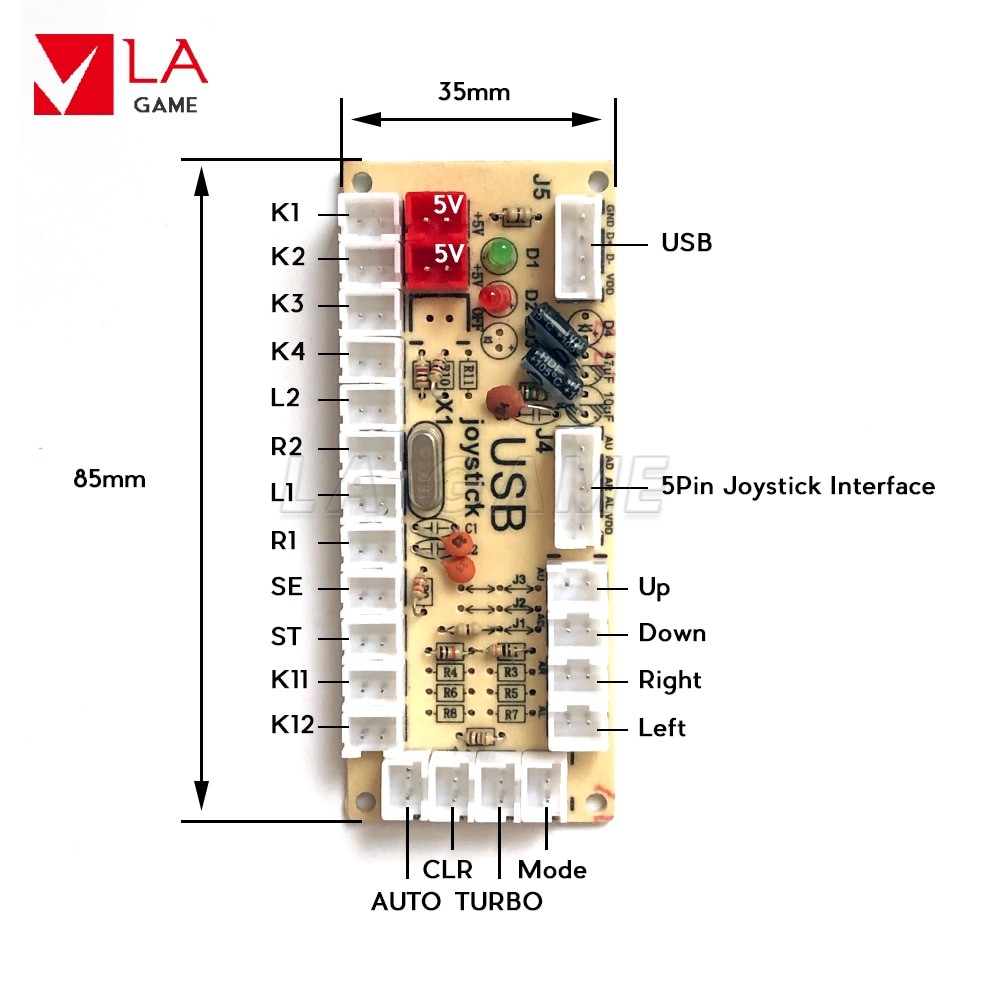 2 Speler Arcade Diy Nul Vertraging Encoder Om Pc Rasberry Pi Arcade Diy Kit Arcade Knoppen Led 8 Manier Joystick voor Mame Jamma Project