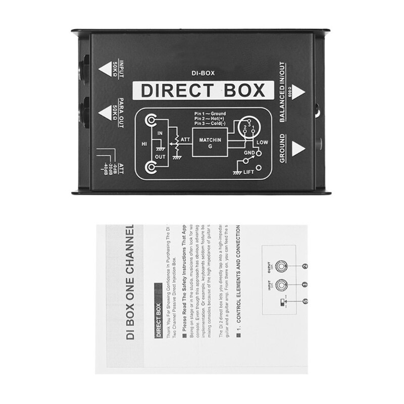 DIRECT BOX Single Channel Passive DI-Box Direct Injection Box N7MA
