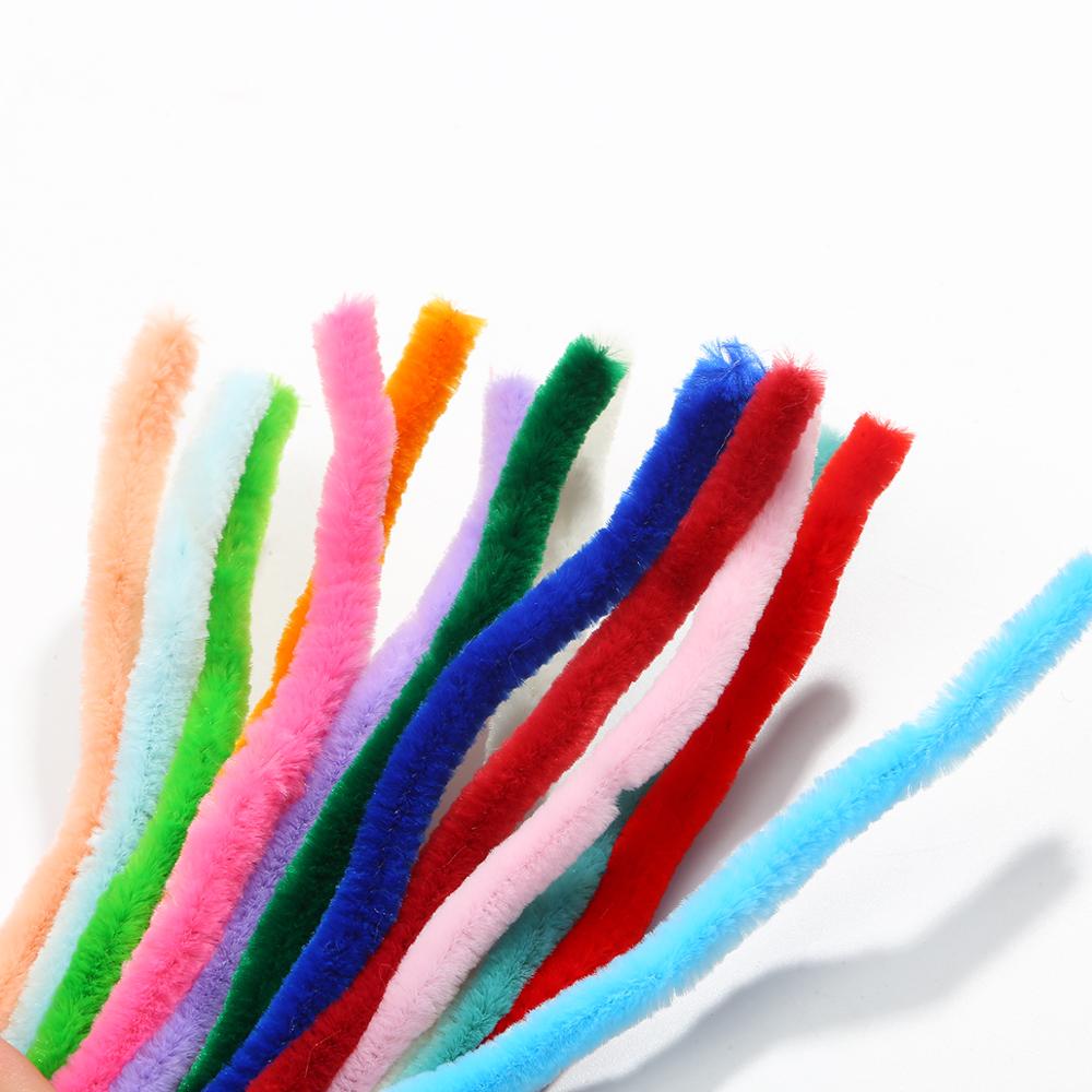 1 meter 10mm chenille stilke piberensere børn plys pædagogisk legetøj farverigt piberenser legetøj håndlavet gør-det-selv forsyninger