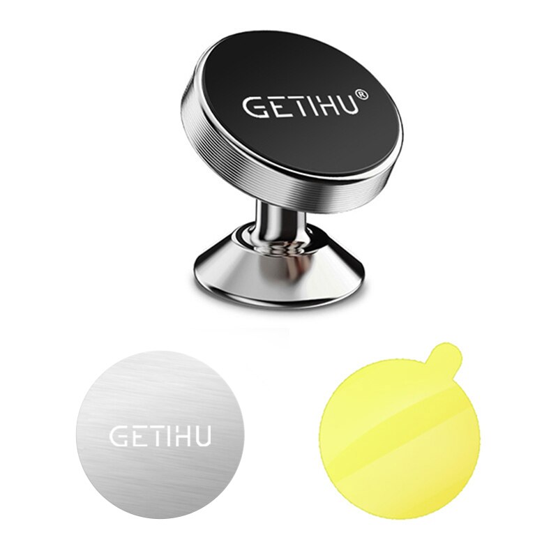 Getihu Universele Magnetische Auto Telefoon Houder Mobiele Mobiele Air Vent Mount Magneet Gps Stand Voor Iphone 12 11 Pro X max 6 7 8 Xiaomi: New Silver
