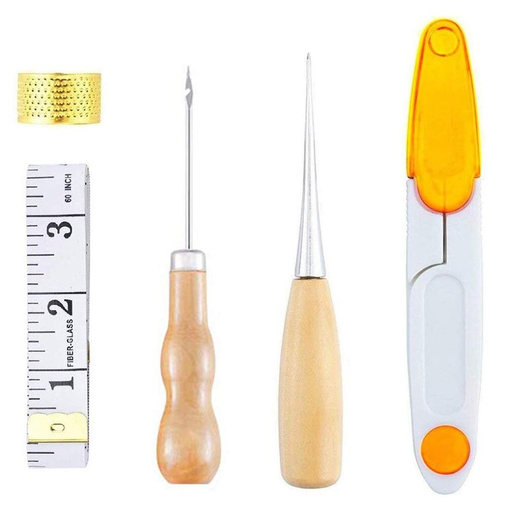 1 Set DIY Sewing Needle Awl Leather Craft Sewing Accessories Canvas Leather Supplies Repair Tools Large-Eye Stitching Needles