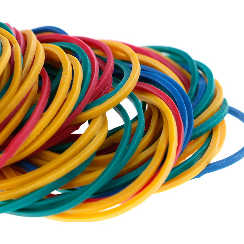 48 PCS Silicone Rubber Bands - Large Elastic Bookmark Bands, Assorted Colors