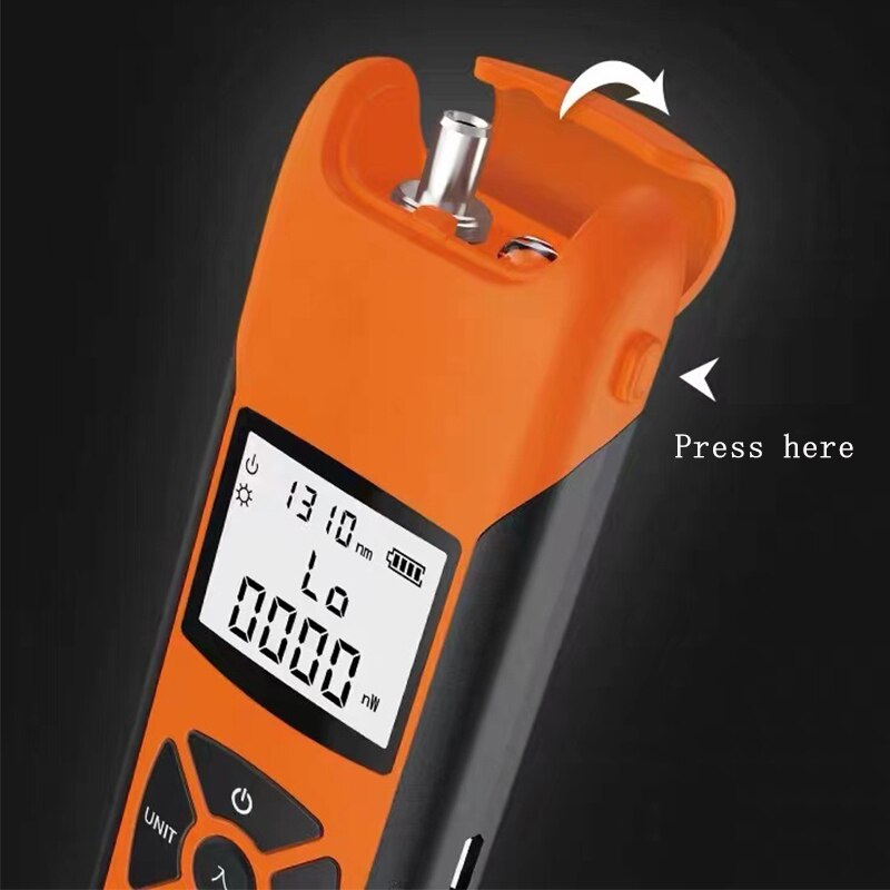 2 in 1 Mini Optical Power Meter Supports LED Lighting OPM FTTH Built-in Battery