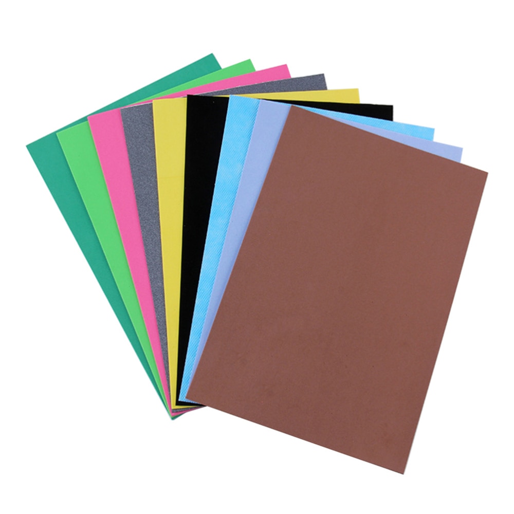 10 PCS Foam Sheets Self-adhesive Sheets Assorted Colours For DIY Craft