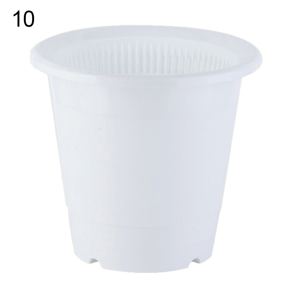 Drainage Slotted Hole Succulents Orchid Flower Inner Outer Pot Container Home Office Decor Planter Desktop Flower Pots: 10