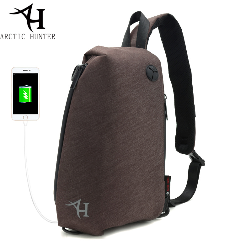ARCTIC HUNTER Borst Zak Crossbody Tassen voor Mannen Messenger USB Lading Waterdichte Nylon Toevallige Schoudertas Kerstcadeau