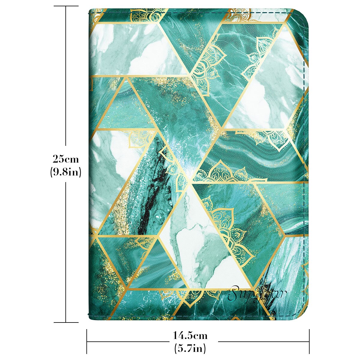 Server Book for Waitress Waiter Marble Style Zipper Pouch with Pen Holder Zipper Pockets ID Checks Holder Receipt Organizer