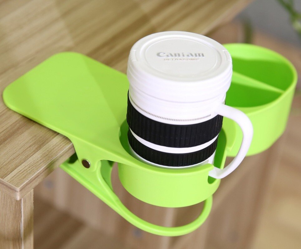 Estante de almacenamiento para oficina, Soporte para vasos, Clip para mesa, escritorio, organizador de botellas, Clips para mesa, Soporte para vasos y bebidas