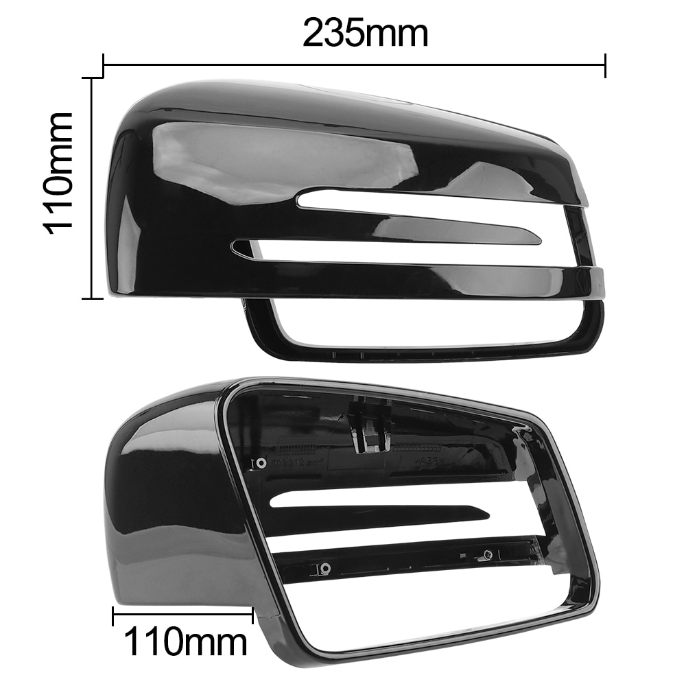 Voor Mercedes-Benz C-Klasse W176 W246 W204 W212 W221 Cls X156 C117 Auto Links/Rechts Vleugel spiegel Achteruitkijkspiegel Black Case Cover Behuizing