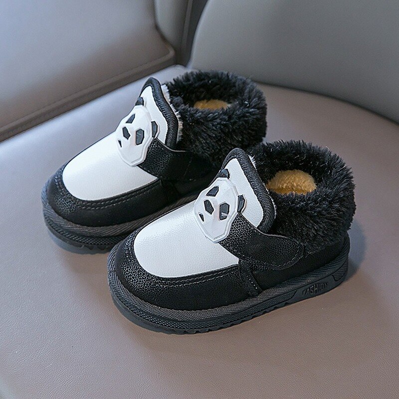 Kinderen Winter Warme Laarzen Voor Meisjes Peuter Jongens Panda Snowboots Klittenband Kinderen Mode Eerste Wandelaar Schoenen