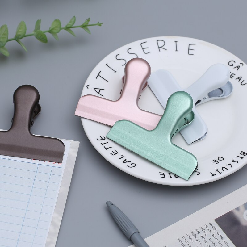 Zacisk sprężynowy długi spinacz ze stali nierdzewnej jedzenie gabinet wiążący spinacz nordycki ins zatrzask uszczelniający metalowe spinacze robić papieru dekoracyjne spoiwo