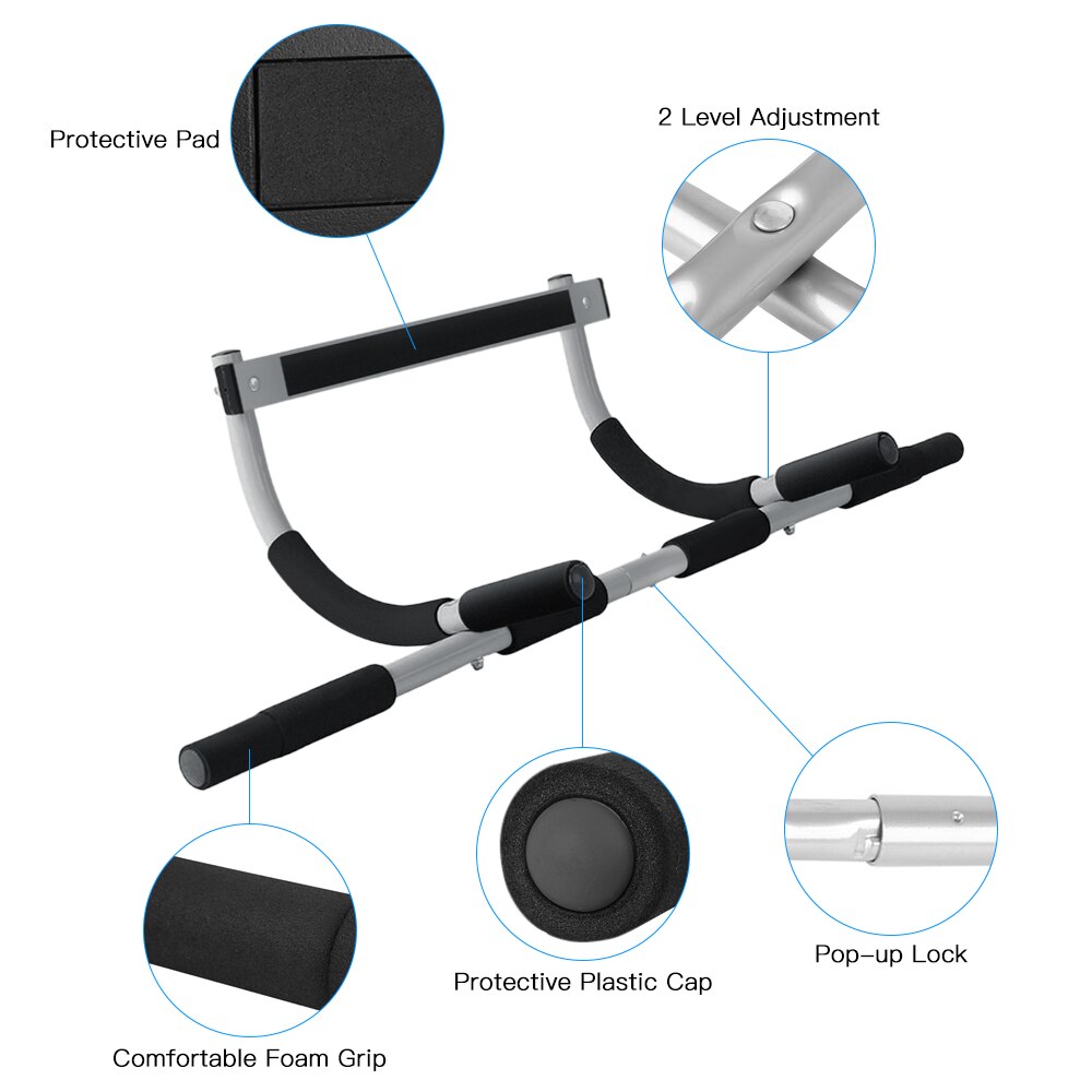 Cadre de porte de Fitness intérieur barre de traction barre de traction murale réglable entraînement de barre horizontale équipement de Fitness de gymnastique à domicile