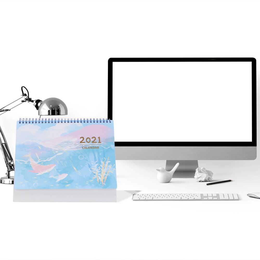 1 Set Simple Unique Chic Tabletop Calendar Desk Calendar for Home Inside Indoor