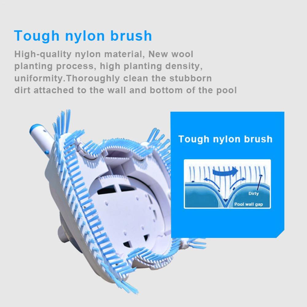 Swimming Pool Suction Vacuum Head Brush Cleaner Pool Flexible Manual Cleaner Pool Vacuum Head Cleaning Brush Pool Cleaning
