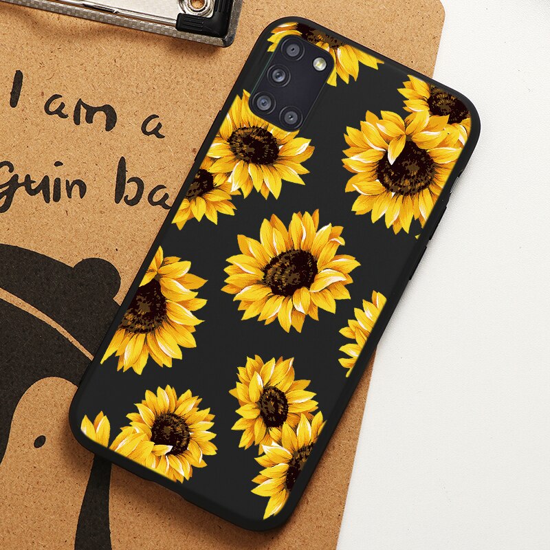 Per Samsung Galaxy A31 custodia morbida custodia protettiva in Silicone TPU Cover per Samsung A 31 a31 6.4 "Fundas Cute Cats Flower Coque Bag: Khe95-10xrk