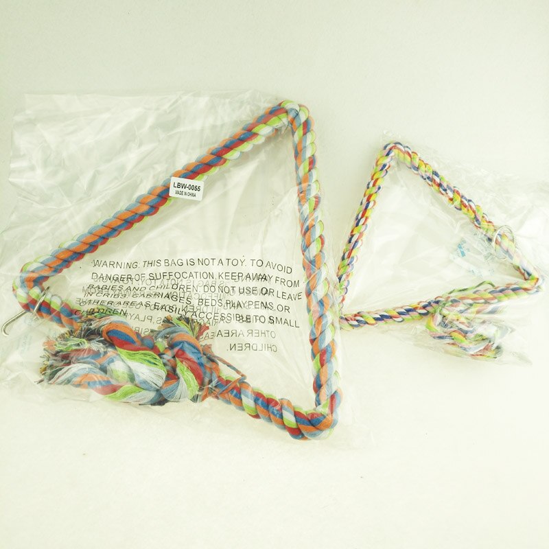 Bird Toys Parrot Bite Suppliies Bird Rope Perch Cage Chew Toys Parrot Natural Cotton Swing S &amp; L Size Climbing Standing Bar